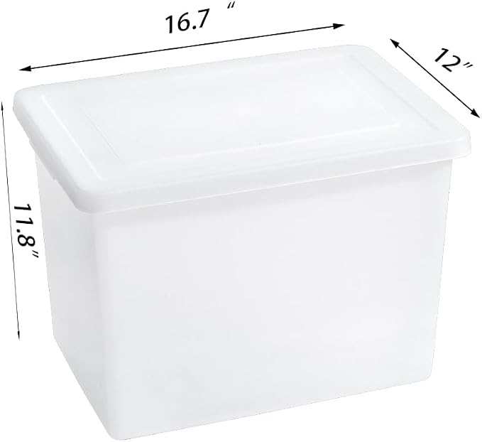 27 Quart Stackable Plastic Storage Bins