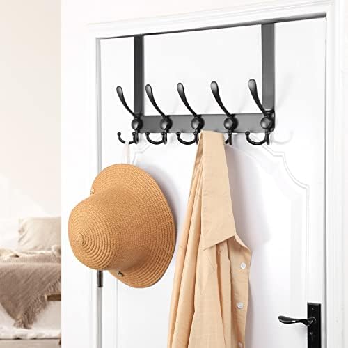 Dseap Over The Door Hook Hanger - Fits 1 3/8" to 1 3/4" Standard Do...