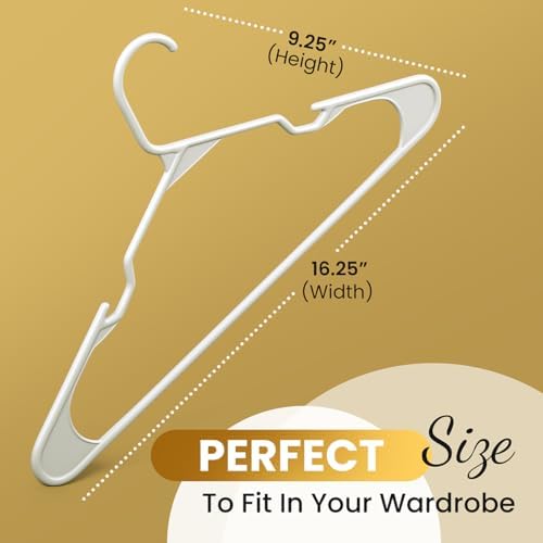 Our Modern Space 100 Pack Adult Plastic Hanger for Shirt Pants Coats Dresses ...