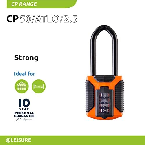 Squire Heavy Duty Combination Padlock | Long Shackle | CP50ATLO/2.5 | All Ter...