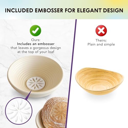 Talisman Designs Decorating Embosser | 9-Inch Warmer Basket | Dough Proofing,...