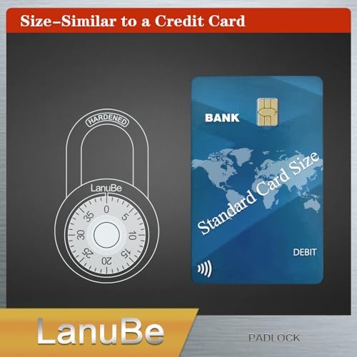 LanuBe Lock Standard Dial Combination Padlock 12 Pack Wide 2-in Black Dial