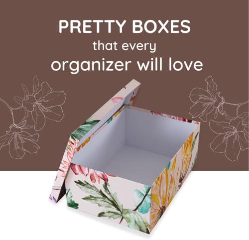 Soul & Lane - Beauty in Bloom Decorative Storage Boxes with Lids, Set of 3