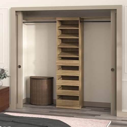 ClosetMaid Modular Storage Stackable Shoe Shelf Unit, Sand