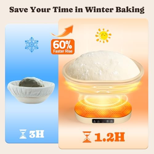 Heating Sourdough Bread Proofing Basket, 2L Electric Thermostatic Oval