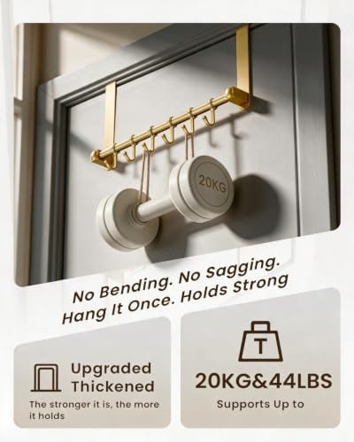 Heavy Duty Over The Door Hooks, Door Hooks Hanger Organizer for Hanging 2P