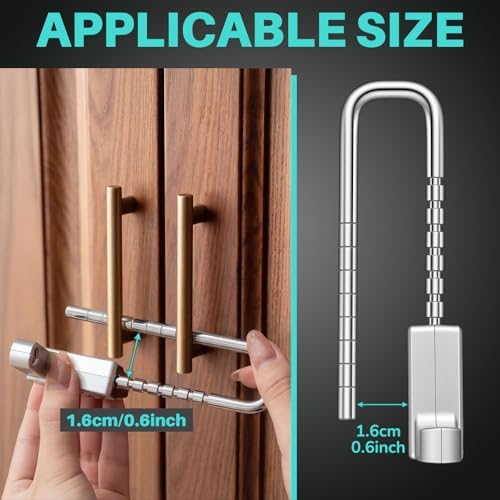 Gisafai 4 Pcs 4 Digit Combination Cabinet Locks, U Shaped 2.51" x 4.6&qu...