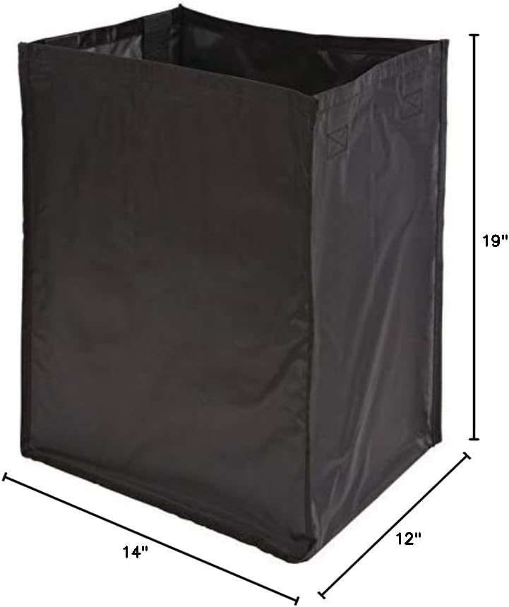 TAG Hardware Hamper Replacement Black Nylon Bags (Large Bag: 14-15/16″ W x 12...