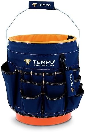 TEMPO PA9100 5 Gallon Bucket Tool Organizer - 600D Fabric Bucket Tool Bag 5 G...