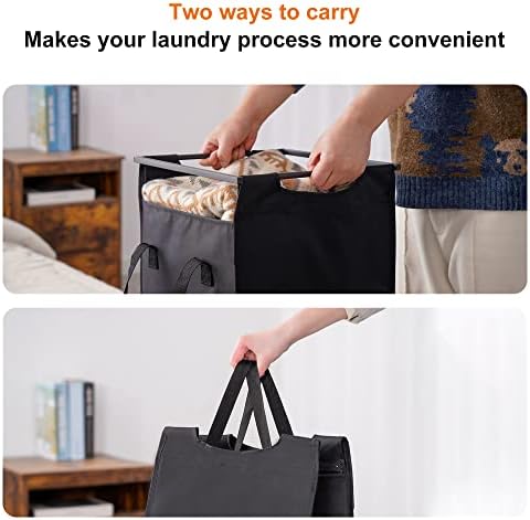 Heybly Laundry Hampers, 4 × 15Gal (228 L) Laundry Basket with Large Desktop S...