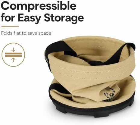 Canvas Tool Bucket with Plastic Bottom & Drain Holes, Heavy-Duty Work Bag