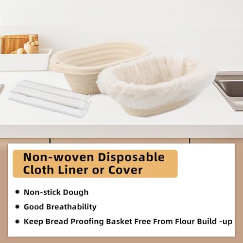 6-Pack 8 Inch Oval Sourdough Bread Proofing Basket