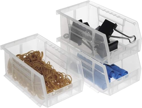 Akro-Mils 30220 AkroBins Plastic Storage Bins, 7"x4"x3", Clear...