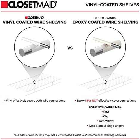 ClosetMaid ShelfTrack Wire Closet Organizer System, Adjustable from 4 to 6 Ft...
