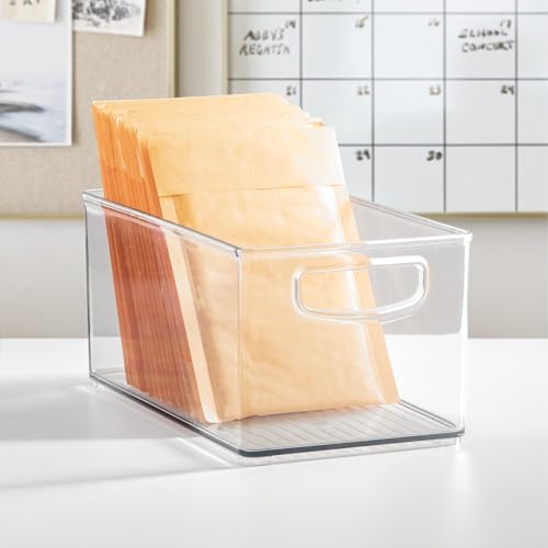 iDesign Stackable Clear Plastic Bin, 6-Pack