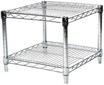 Shelving Inc. 24" d x 24" w Chrome Wire Shelving with 2 Tier Shelves