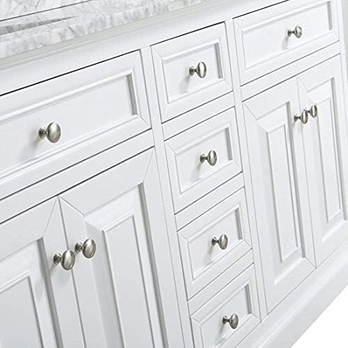 homdiy 30 Pack Brushed Nickel Round Zinc Alloy Cabinet Knobs 1-1/8 Inch