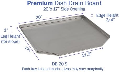 Stainless Steel Dish Drain Board (Side Opening)