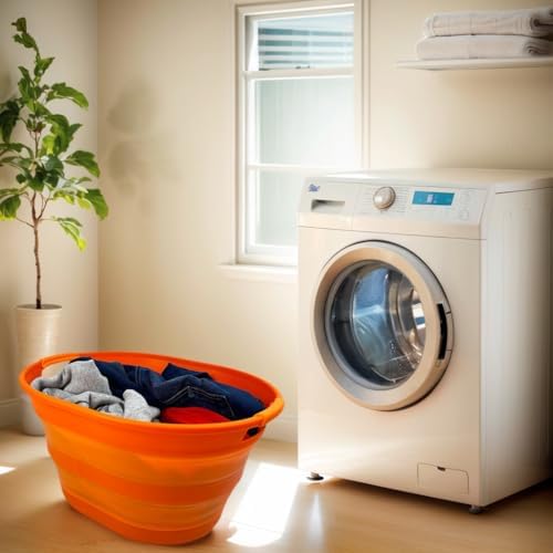 SAMMART 23L (6 Gallons) Collapsible Plastic Laundry Basket - Oval Tub/Basket ...