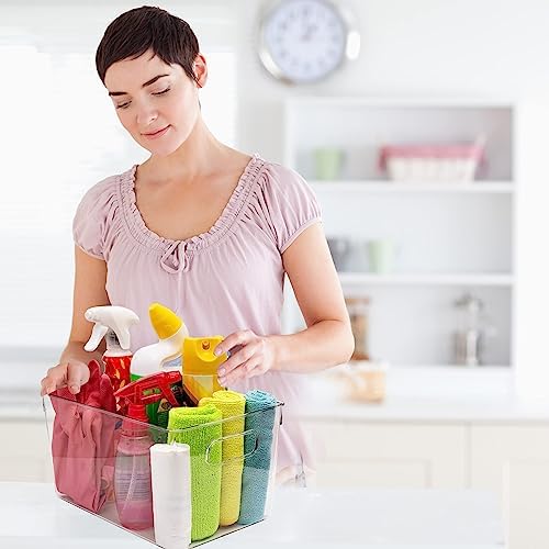 Clear Plastic Storage Bins, Pantry Organizers and Storage or Kitchen Organiza...