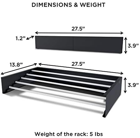 Step Up Laundry Drying Rack (28-INCH White), Wall Mounted, Retractable Clothe...