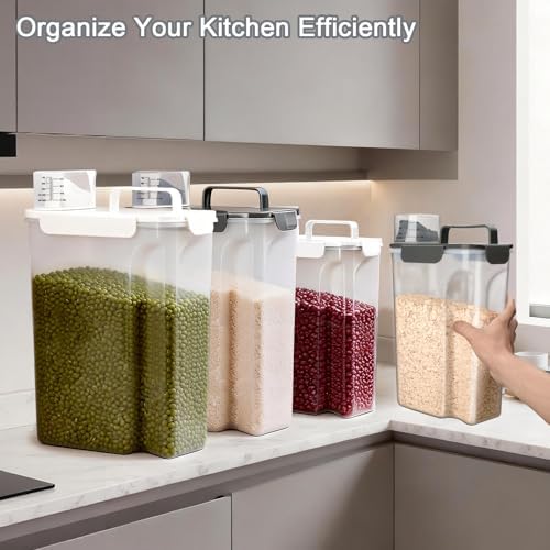 Komzon Rice Storage Containers, Airtight Cereal Containers Storage 20+10 lb E...