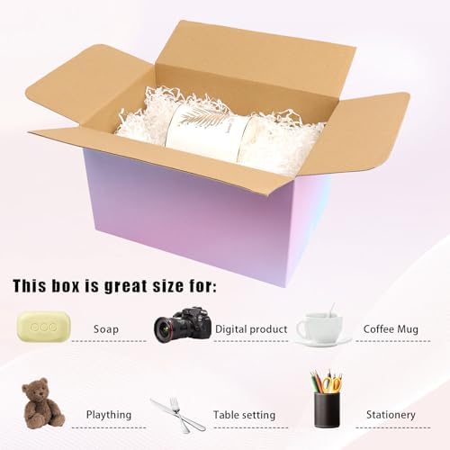 FORBFAN 10 x 7 x 6 Shipping Boxes, 30 Pack Corrugated Cardboard Mailing Boxes...