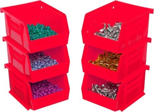 Akro-Mils 30210 AkroBins Plastic Storage Bin Hanging Stacking Containers, (5-...