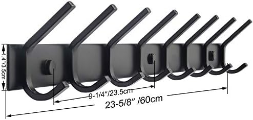 WEBI Coat Rack Wall Mounted,8 Coat Hooks for Hanging Coats,24" Heavy Dut...