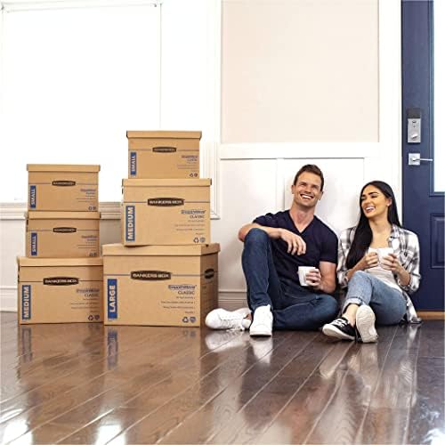 Bankers Box 5-Pack Small Classic Moving Boxes with Reinforced Handles