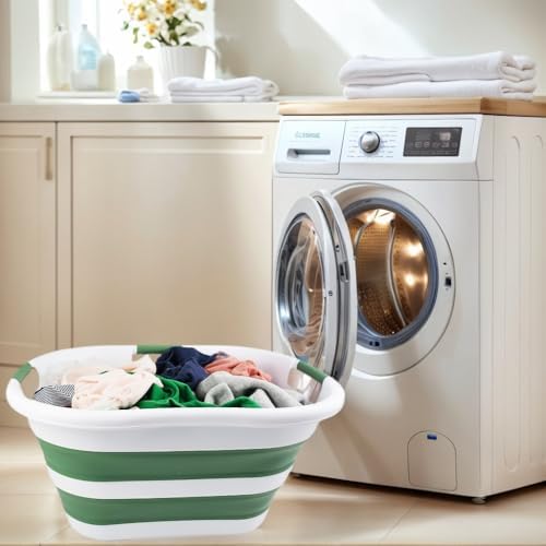 SAMMART 40L (10.5 gallon) Collapsible Plastic Laundry Basket - Foldable Pop U...