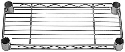 Shelving Inc. 8" d x 18" w Chrome Wire Shelving with 2 Tier Shelves
