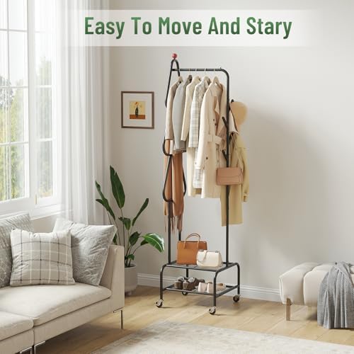 Christmas tree styled Garment Rack for Hanging Clothes with Shelf & Hooks