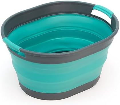 SAMMART 23L (6 Gallons) Collapsible Plastic Laundry Basket - Oval Tub/Basket ...