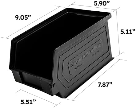 Plastic Storage Bins, Hanging, Stackable, Storage Organizer Bin for Warehouse...