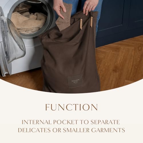 Hayden Hill Luxury Organic Cotton Travel Laundry Bags, Small & Large 2 Pack