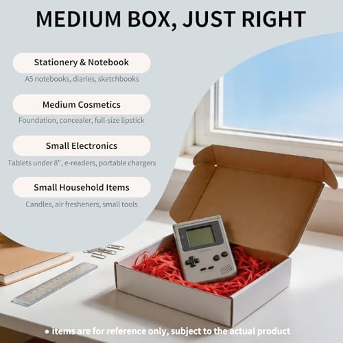 Fishat 9" x 6" x 2" White Corrugated Cardboard Shipping Boxes ...