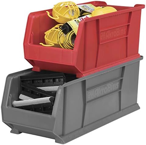 Akro-Mils 30292 Super-Size AkroBins Plastic Storage Bins, Space-Saving Stacka...