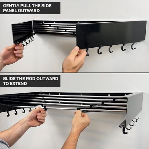 Foldable Wall Mounted Drying Rack - 31.5” Wide, 13.2 Ft Drying Space, 5 Alumi...
