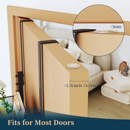 Consumest Over The Door Hooks Organizer - 4 Tier Door Coat Rack with 3 Basket...