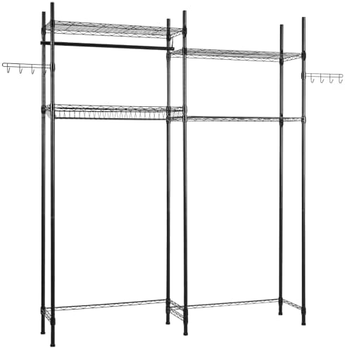VEVOR Over the Washer and Dryer Storage Shelf, 4 Tier Laundry Room Drying Rac...
