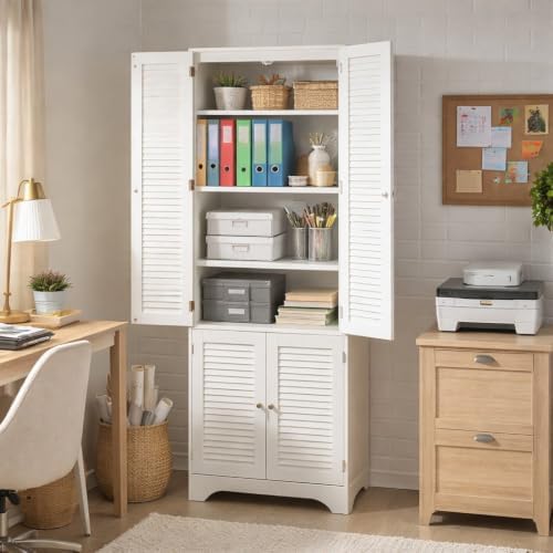BrylaneHome Louvre Linen Cabinet