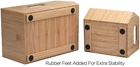 MobileVision Bamboo Storage Bins for Pantry & Kitchen Cabinet Organizer M...