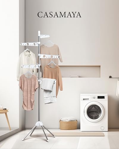 CASAMAYA Clothes Drying Rack Foldable, 70.9 inch Tripod Drying Rack for 35 Pi...