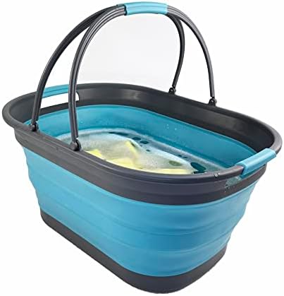 SAMMART 38L (10 Gallons) Collapsible Plastic Laundry Basket - Foldable Storag...