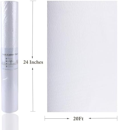 Cabinet Shelf Liners 24 Inch Wide X 20 Ft Non-Slip Drawer Mat for Kitchen Cab...