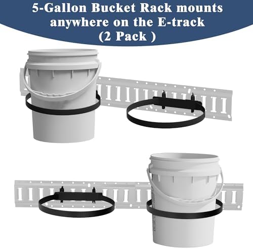 5 Gallon Bucket Holder for E Track, 2Pack Wall E-Track Accessories