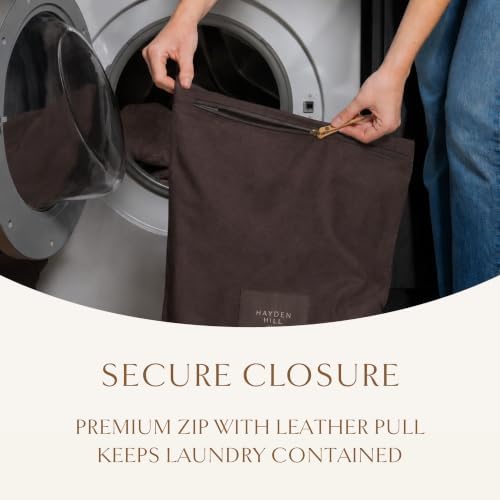 Hayden Hill Luxury Organic Cotton Travel Laundry Bags, Small & Large 2 Pack
