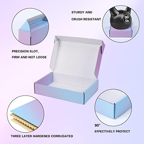 30 Pack 9"x6"x2" Corrugated Packaging Mailer Boxes, Purple Shi...