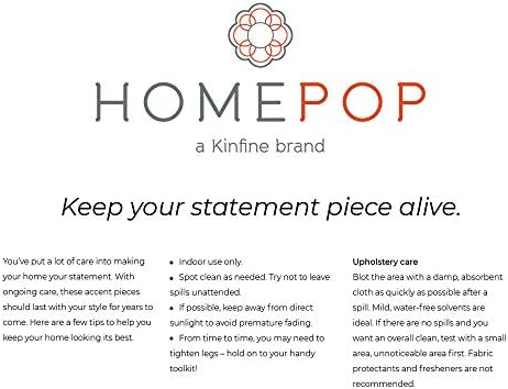 Homepop Home Decor | Upholstered Round Velvet Tufted Foot Rest Ottoman | Otto...